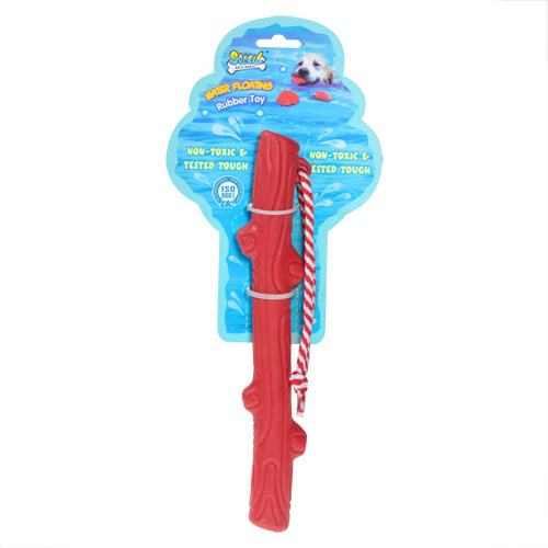 Interactive Dog Chew Toy Outdoor Safety Rubber Water Dog Floating Toy Rubber Flying Disc And Chew Stick