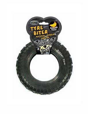 Natural Rubber Pet Toy Cool Black color Tire Biter Dog Play Chew Toy