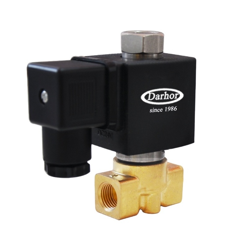 Darhor Normally open solenoid valve brass for water gas liquid 220vac 6bar