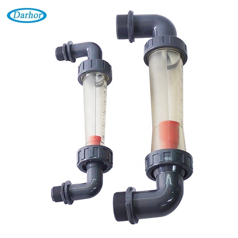 LZS Plastic tube type rotameter water flowmeter 1-10 M3/H with alarm water flow switch