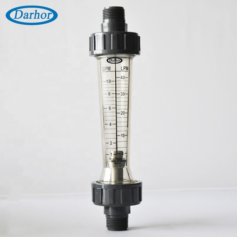 cost effective durable flowmeter rotameter  PVC/PSU 100degree variable area flow meter for water fertilizer