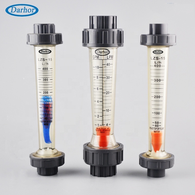 cost effective durable flowmeter rotameter  PVC/PSU 100degree variable area flow meter for water fertilizer