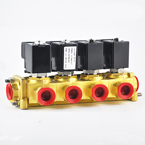 Darhor brass water 2 3 4 valves combined manifold solenoid valve 1/2