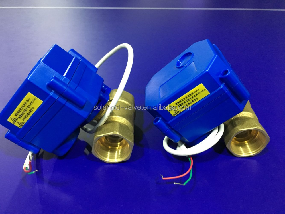 DC12V 24V stainless steel brass 3 way 2 way mini electric motorized ball valve