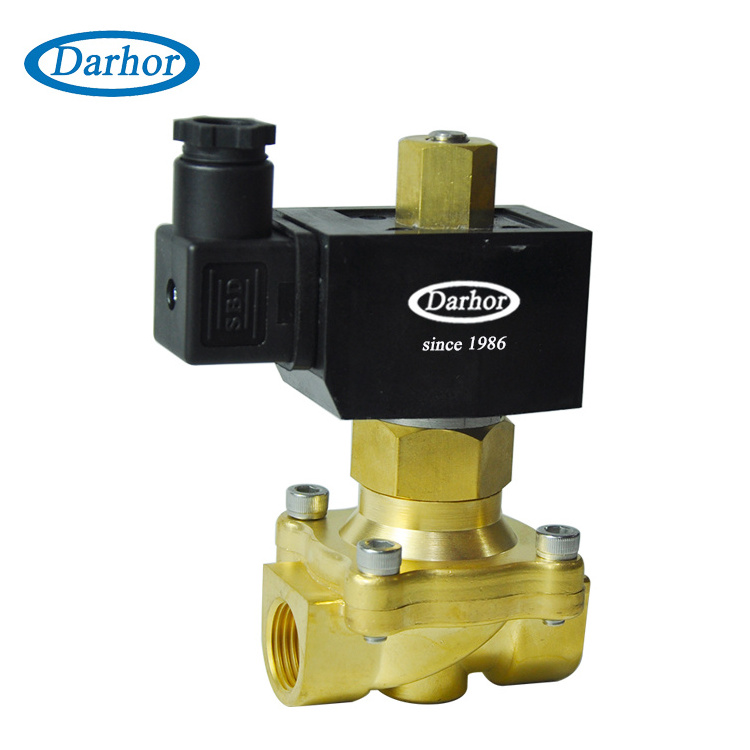 Darhor Normally open solenoid valve brass for water gas liquid 220vac 6bar