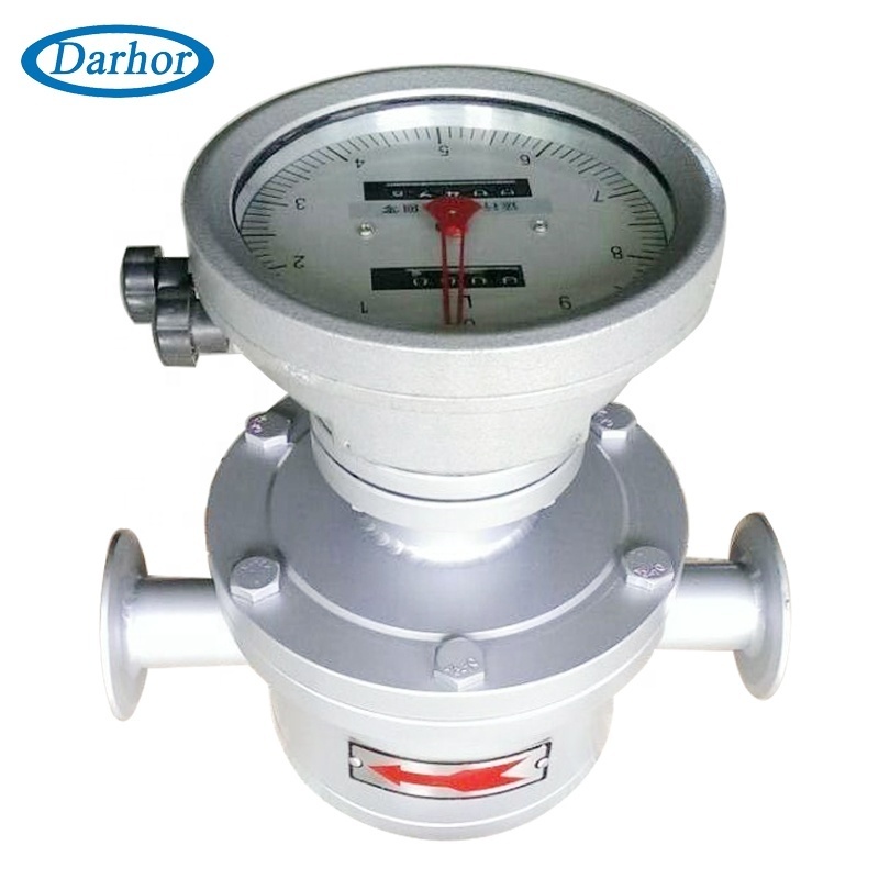 0.2% positive displacement diesel fuel counter oval gear flow meter gasoline diesel palm oil flowmeter