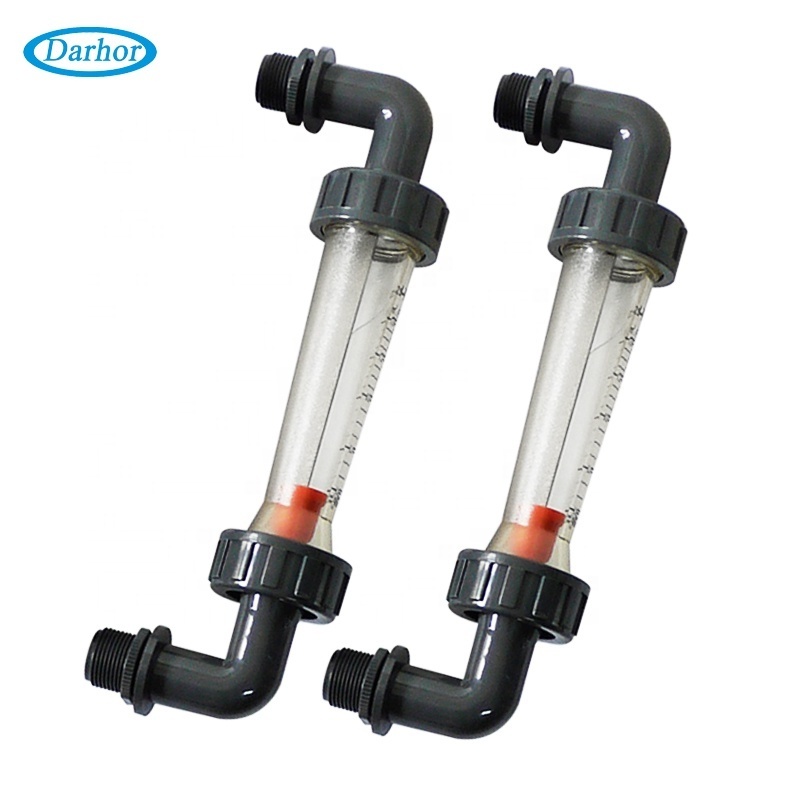 LZS Plastic tube type rotameter water flowmeter 1-10 M3/H with alarm water flow switch