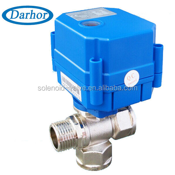 Darhor 12V 3 way stainless steel motorized ball valve DN15 DN20 DN25