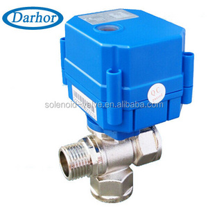 Darhor 12V 3 way stainless steel motorized ball valve DN15 DN20 DN25