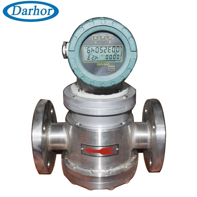 0.2% positive displacement diesel fuel counter oval gear flow meter gasoline diesel palm oil flowmeter