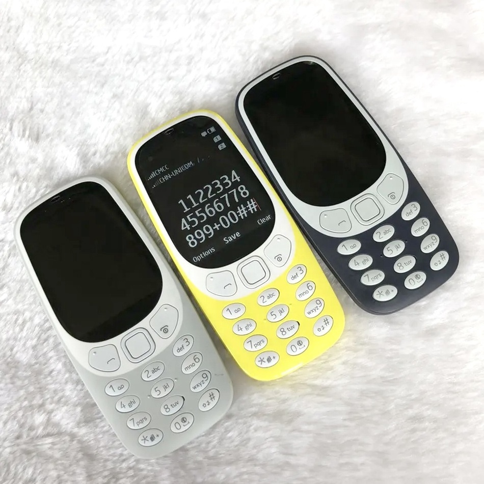 Low end Bar feature phone Original For Nokia 3310 2017 GSM used mobile phones Cheap keypad cellphone 105 106 150 6310