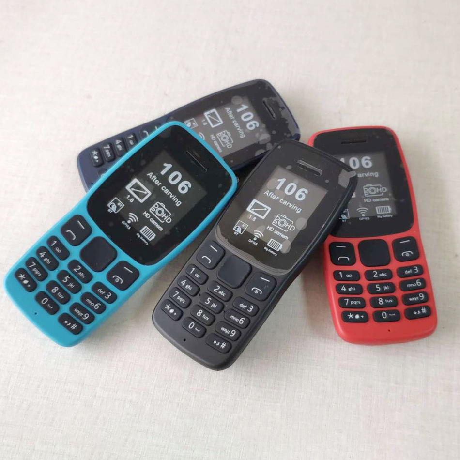 Cheap feature phone For Nokia 106 2018 Original keypad used mobile phone wholesale 105 110 3310 6300 B310 Bar cellphone