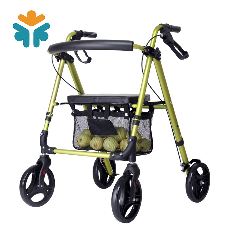 Elderly Equipment Adjustable Aluminum Forearm Old People Walker Rollator