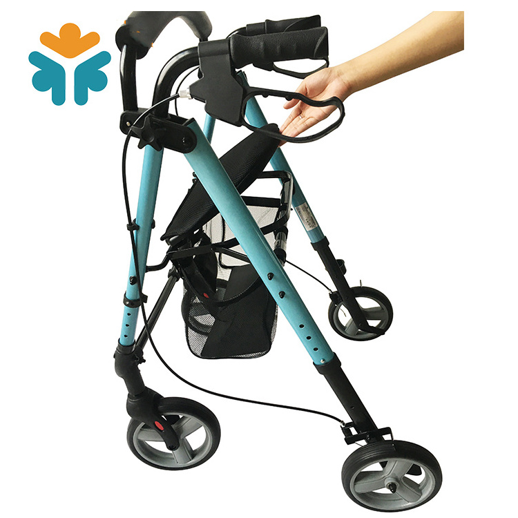 Aluminum Walking Aids Lightweight Shopping Cart 4 Wheel Forearm Walker Rollator