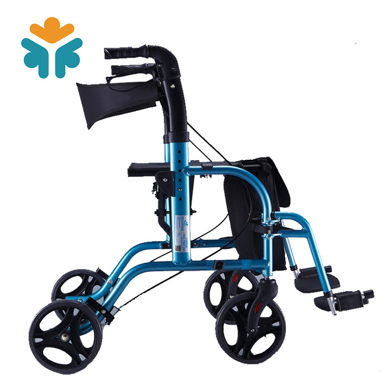 Handicapped Equipment Electric Stair Climbing Rollator Walker With Seat