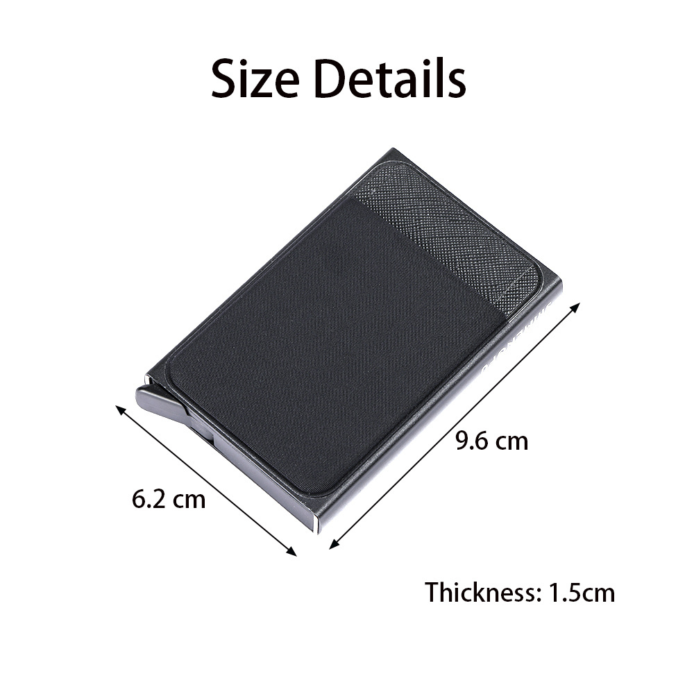 Aluminum RFID Credit Card Cover Automatic Pop-up Bank Card Box Smart Quick Women Wallet Mini Card Holder Package