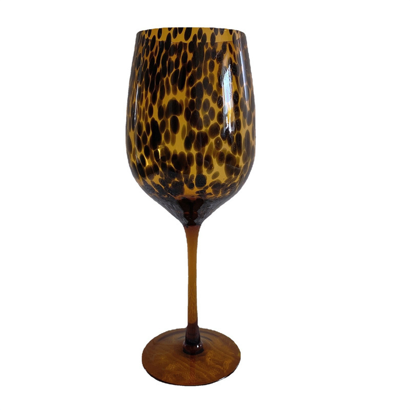 Solhui European creative leopard print spotted water cup Cocktail cup handcrafted goblets