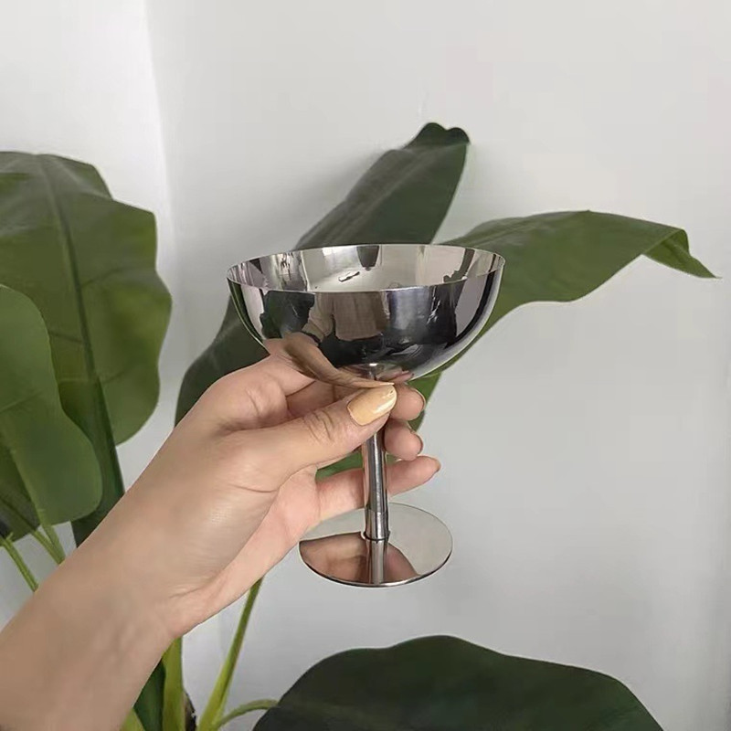 Solhui Stainless Steel Dessert Ice Cream Cups Coffee Wine Goblets