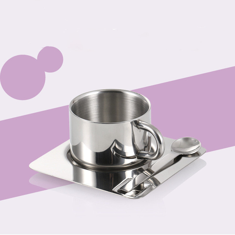 Italian Coffee cup 304 stainless steel water coffee cup set