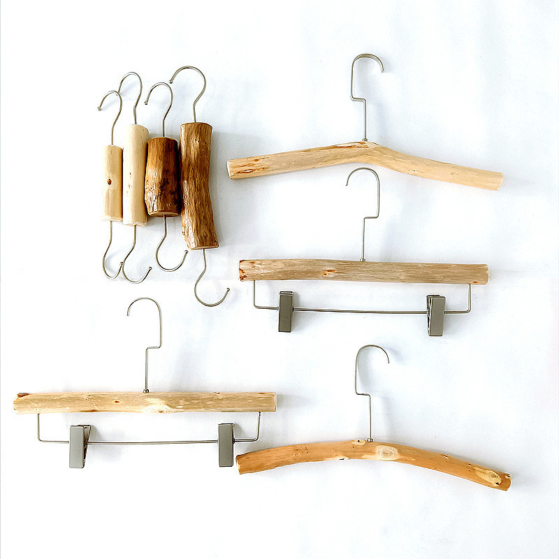 Solhui Ins korea dry wooden tree coat hanger creative laundry clothing women and children wood hangers