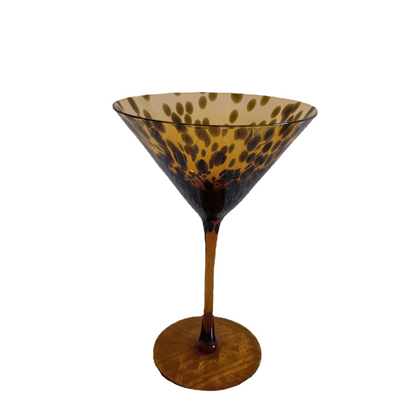 Solhui European creative leopard print spotted water cup Cocktail cup handcrafted goblets