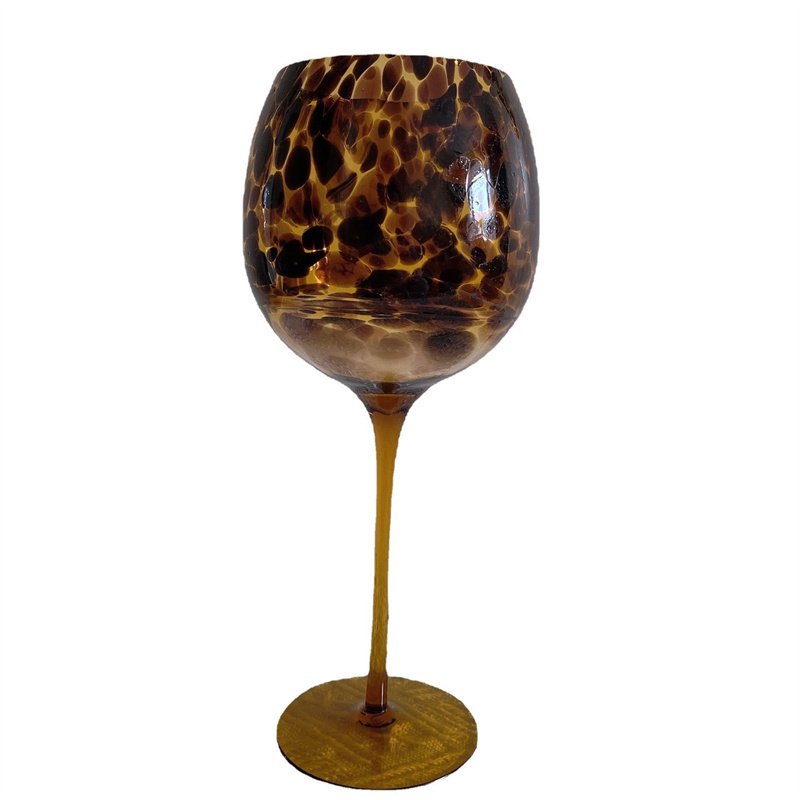 Solhui European creative leopard print spotted water cup Cocktail cup handcrafted goblets