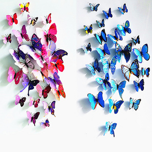 Solhui 12PCS PVC 3D Butterfly Wall Decor Wall Art Decals Room Decoration Butterflies Stickers