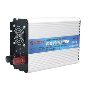 SOLID Modified Sine Wave 1000W 12V 24V 48V DC To 110V 220V 230V  AC Single Phase Power Inverter For Household