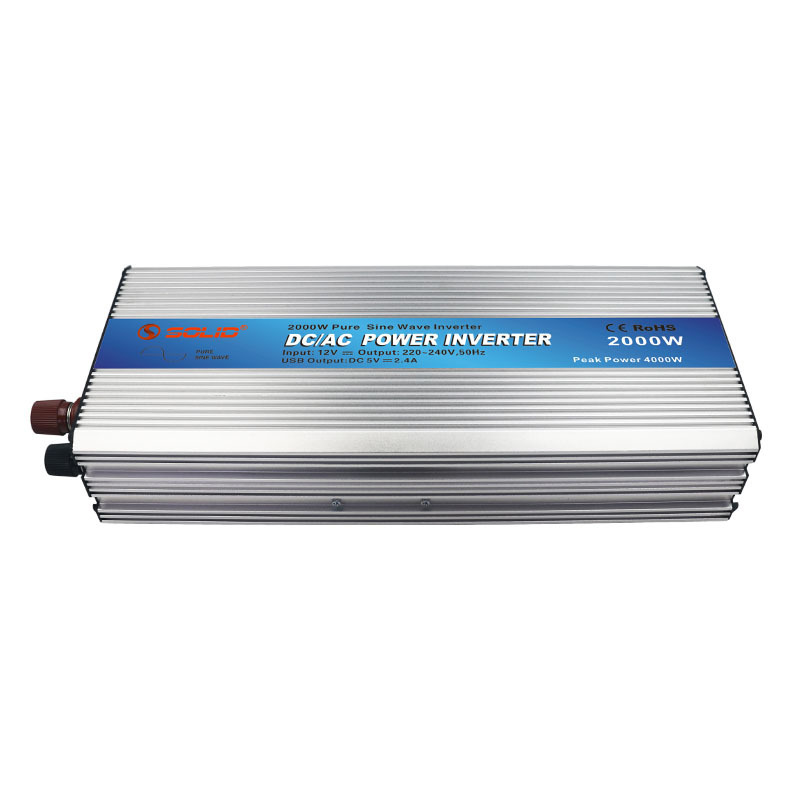 Off Grid Single Phase Pure Sine Wave Power Inverter Inversor 2000W DC 12 24 Volt To AC 110 220 Volt 2KW Power Inverter