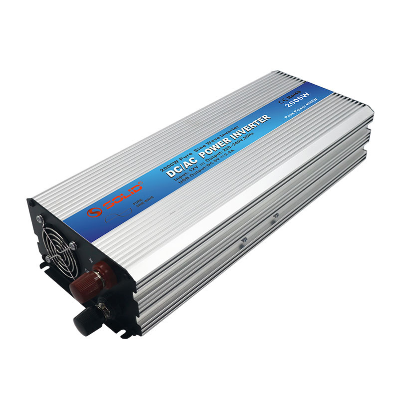 Off Grid Single Phase Pure Sine Wave Power Inverter Inversor 2000W DC 12 24 Volt To AC 110 220 Volt 2KW Power Inverter