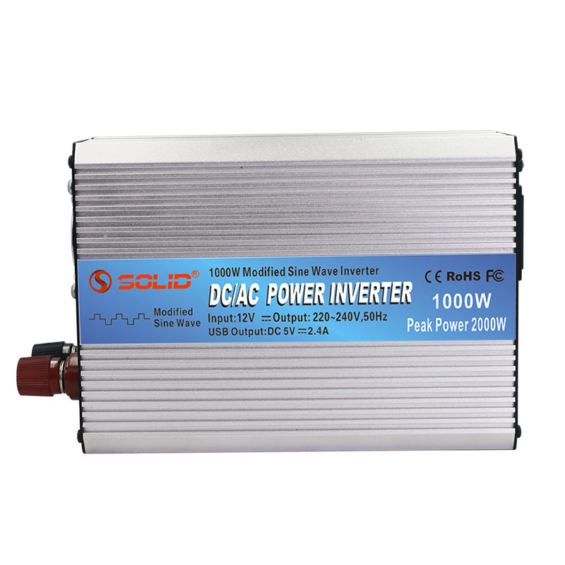 SOLID Modified Sine Wave 1000W 12V 24V 48V DC To 110V 220V 230V  AC Single Phase Power Inverter For Household