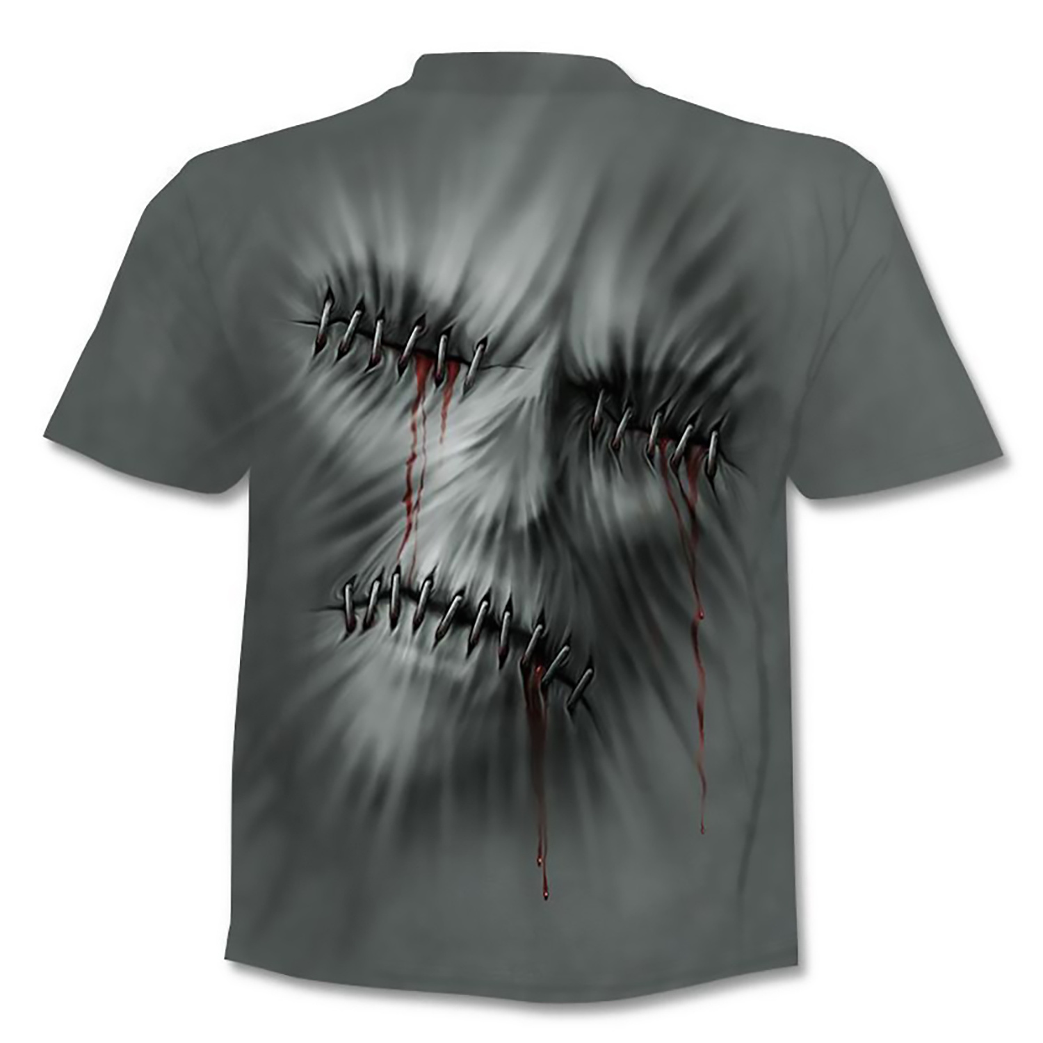 Skull Horrible Round Neck Half Sleeve Quick Dry DIY Wolf Sublimation Printed T-shirts For Men Wholesale