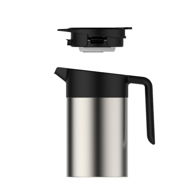 New easy to clean 1.2 litre stainless steel coffee carafe with satin finishing