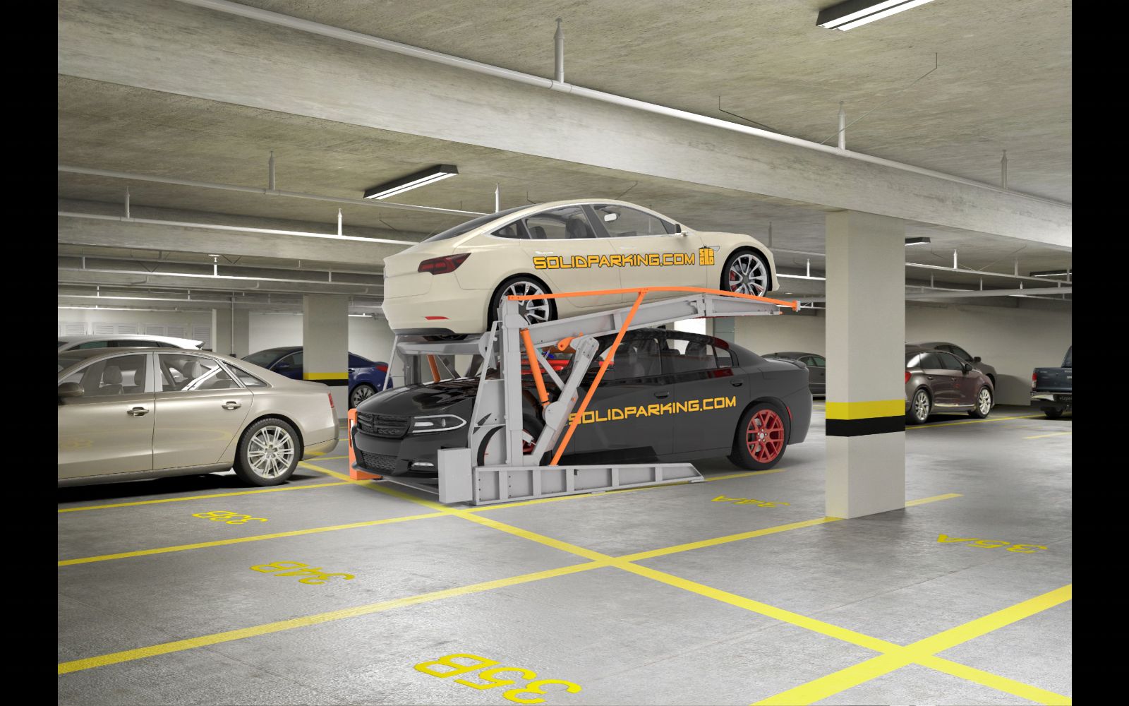 car stacker parking used 2 post car lift for low basement