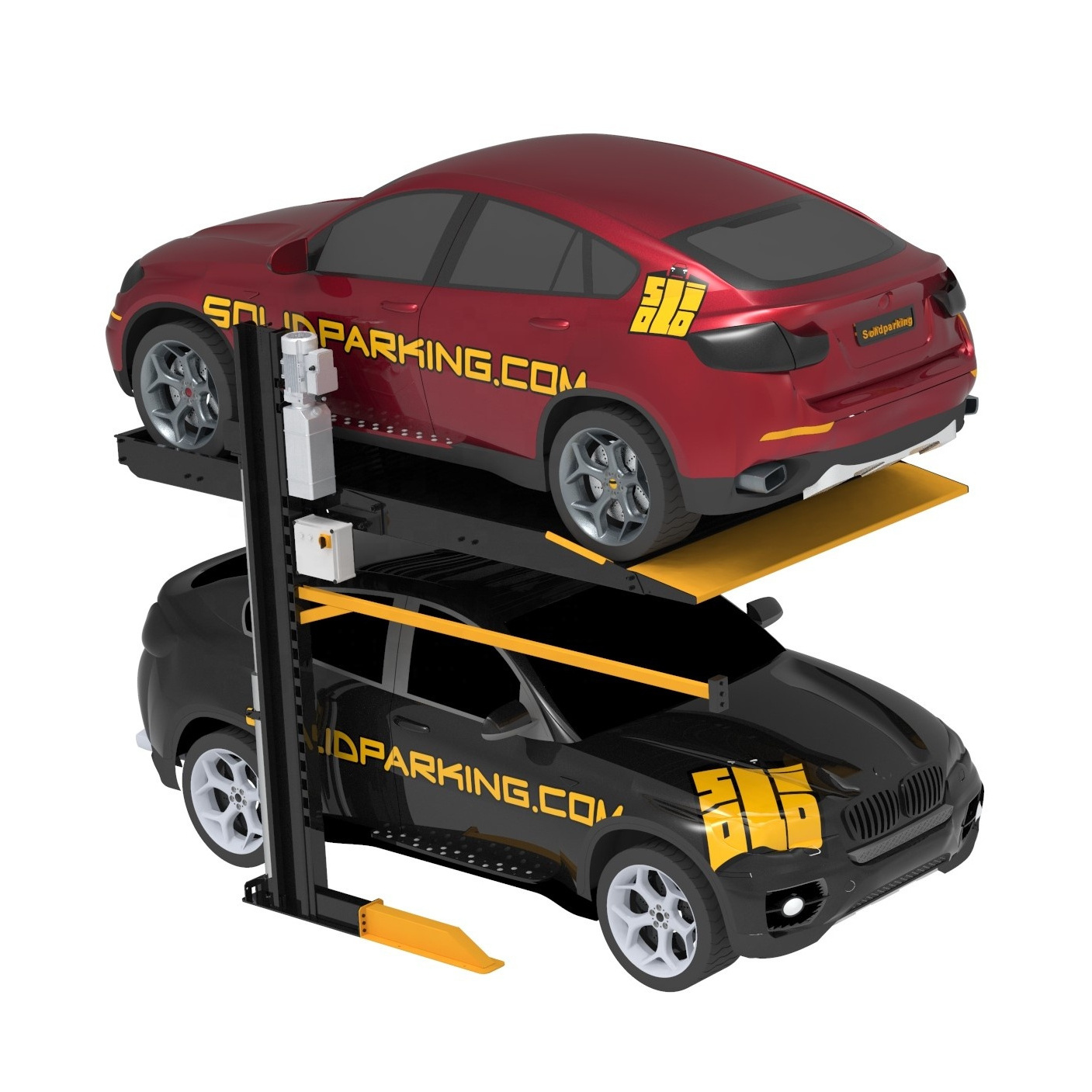 CE certified single hydraulic cylinders 2300 kg lifting capacity 2 post car parking lift