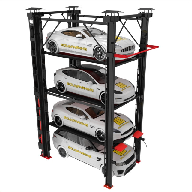 Multi-floor  car parking lift  4 post parking lifts for car storage