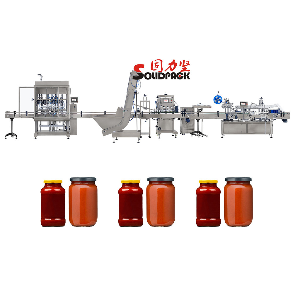 Solidpack Automatic For Brine fruit Jam Syrup honey mayonnaise butter Filling Machine