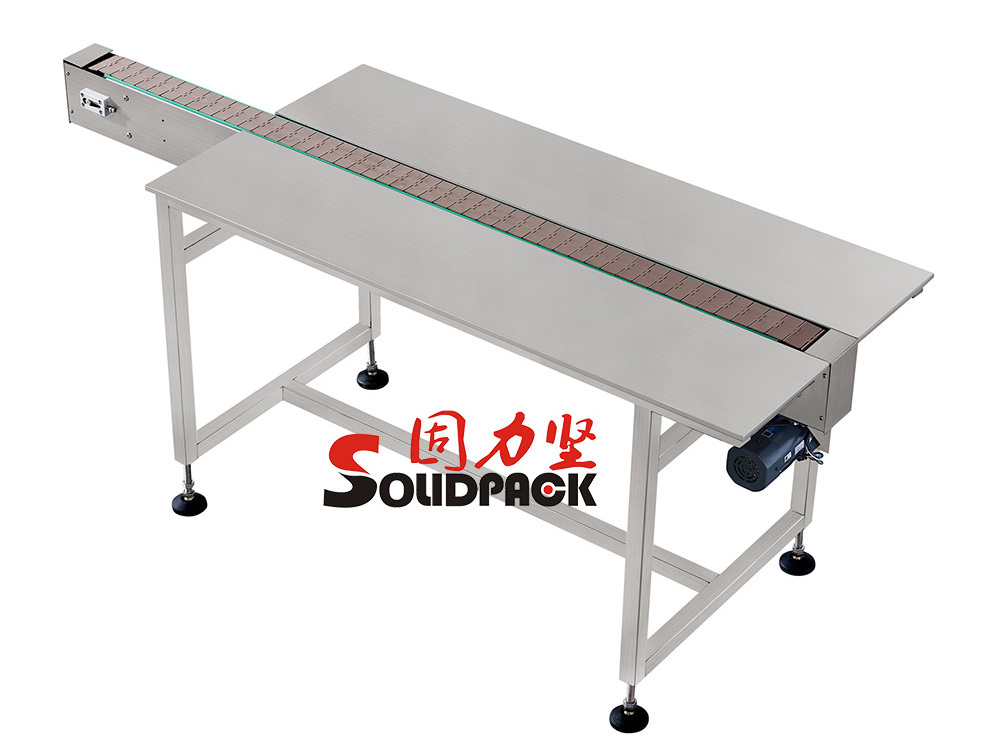 Solidpack high quality automatic unscramble linear square or flat bottle feeding collecting table sorting machine