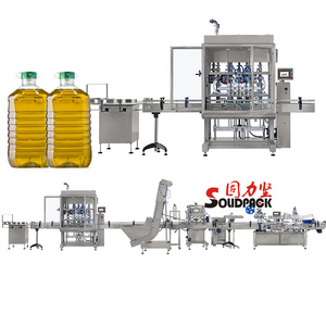 Solidpack automatic bottled oil filling packing line cooking edible oil filler machine