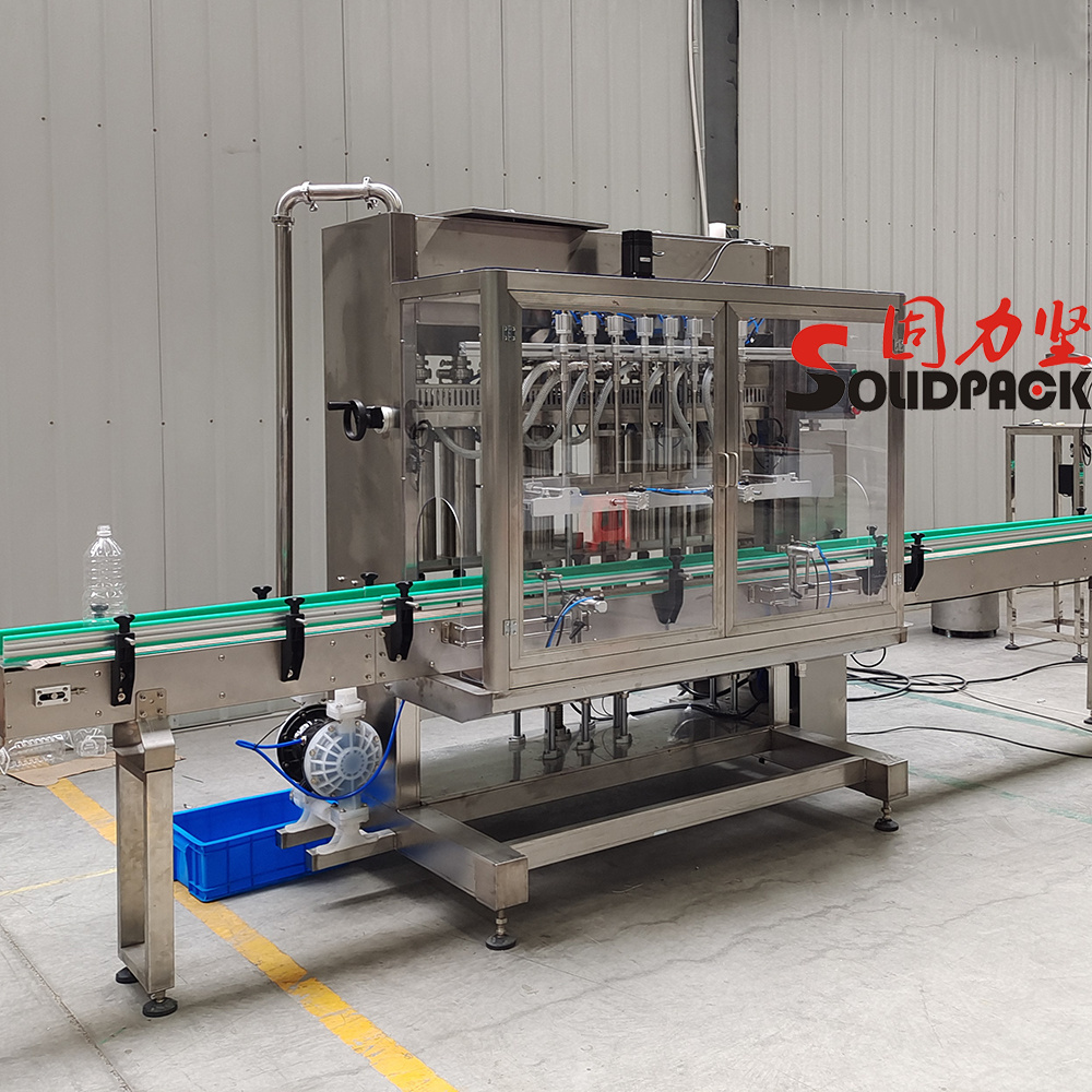 Solidpack auto 14 nozzles window surface cleaner agent filling machine Gallon Bottle Windshield Wiper Fluid Production Line