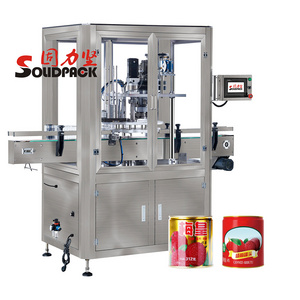 Solidpack automatic beverage metal lid tin can filling and sealing machine