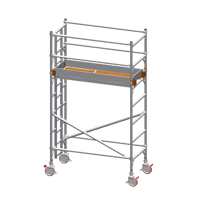 Factory price 4m working height mobile aluminium scaffold scaffolding system