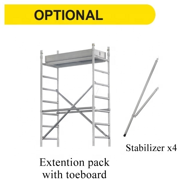 Best price BSCI certified outdoor aluminum foldable steel scaffoldings used aluminum scaffolding for sale