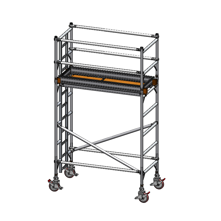 Factory price 4m working height mobile aluminium scaffold scaffolding system