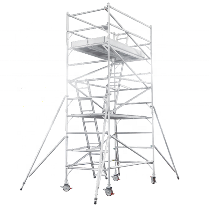 Manufacturer 5m working height single width folding podium metal scaffolding scaffolding construction for workshop