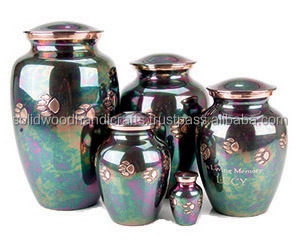 Black Odyssey Family Paw Pet Brass Cremation Ash Urns Wholesale Price Metal Cremation Urn  High Quality Eco Traditional Urn