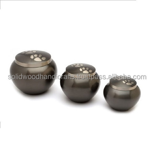 Black Odyssey Family Paw Pet Brass Cremation Ash Urns Wholesale Price Metal Cremation Urn  High Quality Eco Traditional Urn