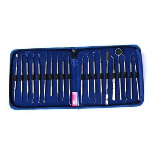 Dental Instruments Surgical Cleaning Teeth Tools Kit teeth cleaning spatulas kit with leather case