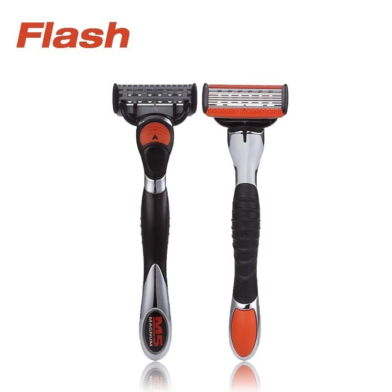 Metal System Razor Cartridges Three and Five Blade Razor Shaving Set