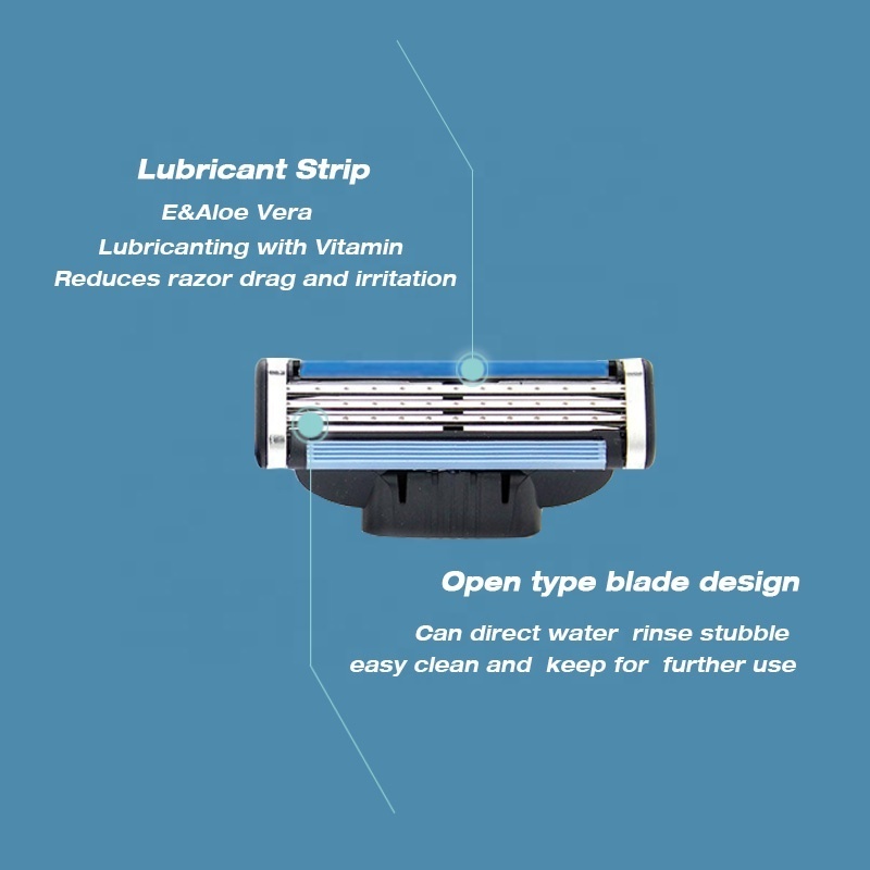 New Design Triple Blade System Razor Compatible With Gillette Match 3 Razor Mens Shaving